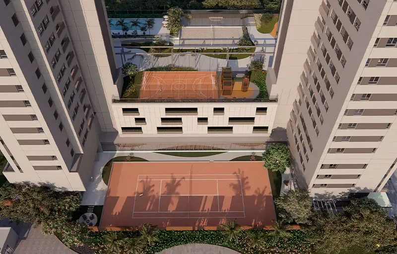 Quadra de tênis de saibro, Évory Park