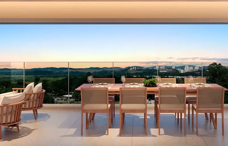 Varanda gourmet com vista, Évory Park