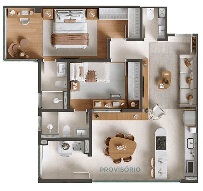 Planta 2 quartos, Le Monde