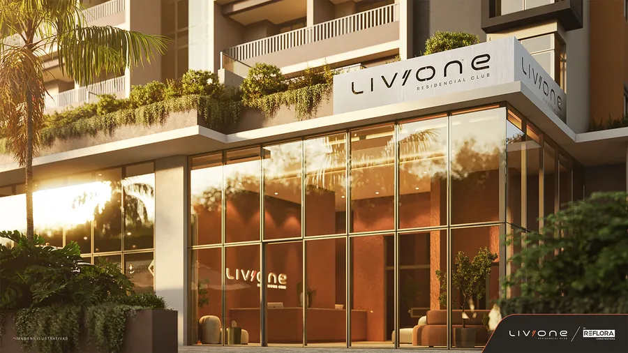Entrada e lojas do térreo, Liv One Residencial Club