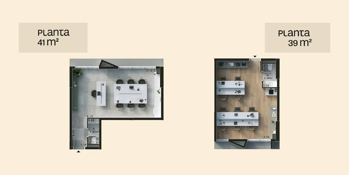 Planta Salas de 39 a 41 m², Martim