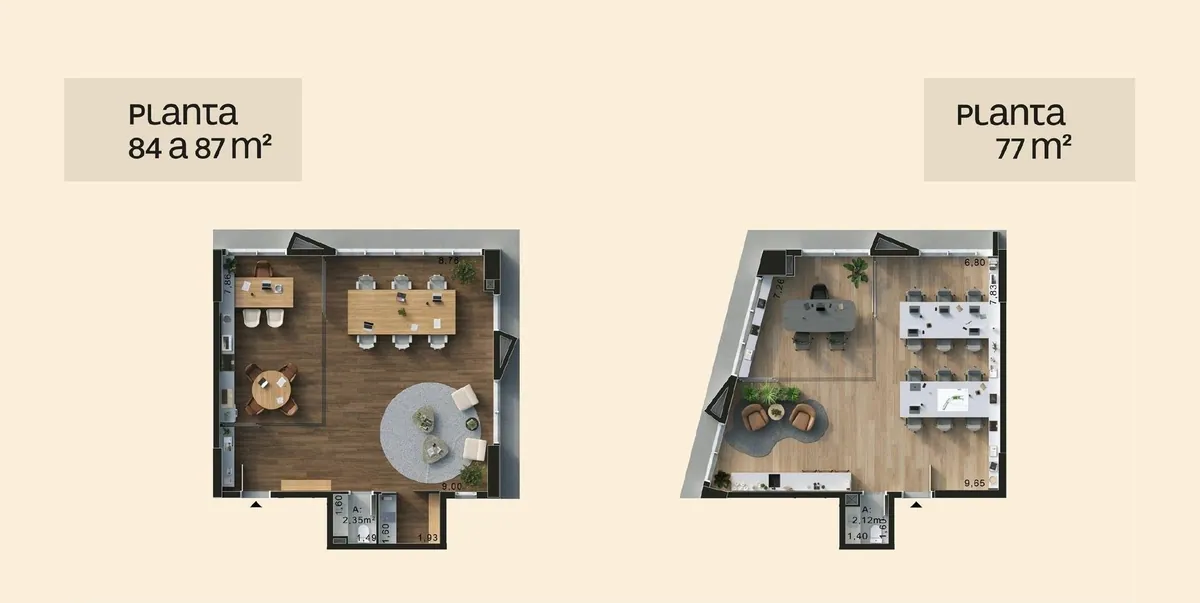 Planta Salas de 70 a 88 m², Martim
