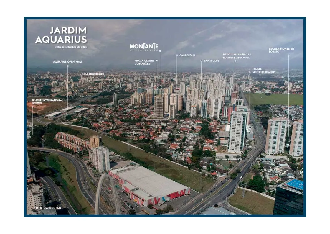 Localização do Montante Living Design, Jardim Aquarius, São José dos Campos