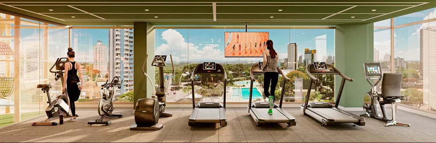 Espaço fitness envidraçado, Serena