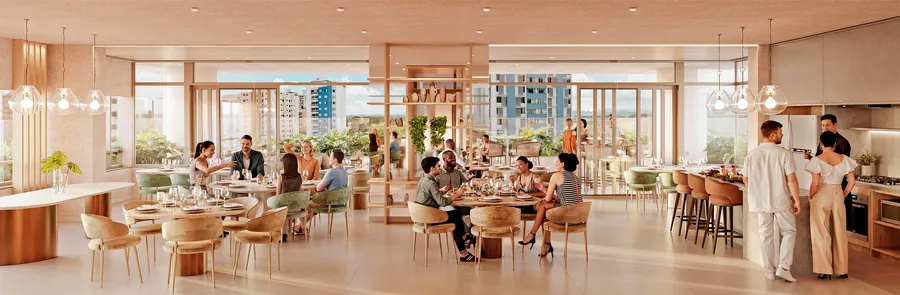 Espaço de convivência e gourmet, Serena